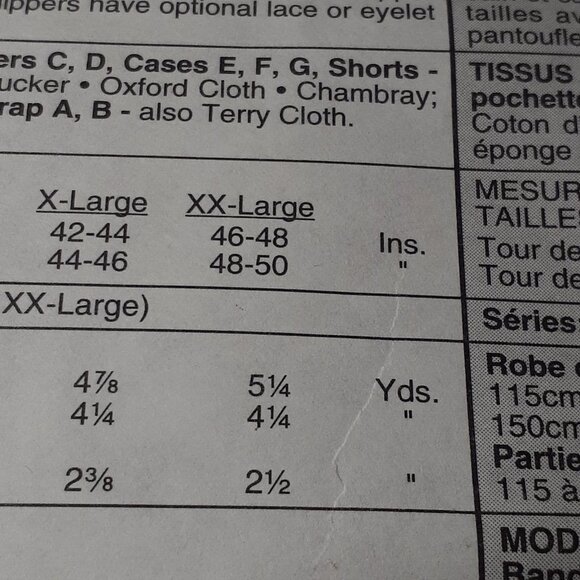 McCalls Pattern 9137 Unisex Womens Mens Robe Shorts Accessories Z UNCUT XLG  XXL - Picture 3 of 9